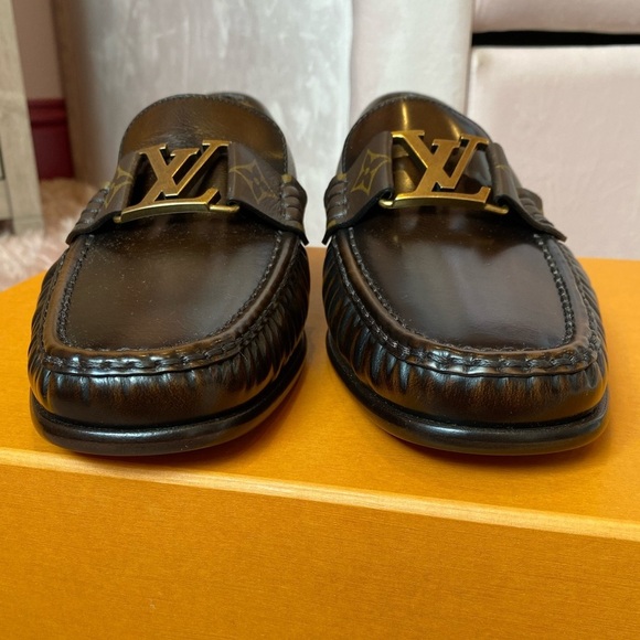 Louis Vuitton LV Brown Loafers size 7.5 8 9 10 11 new in box - Picture 5 of 16